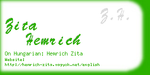 zita hemrich business card